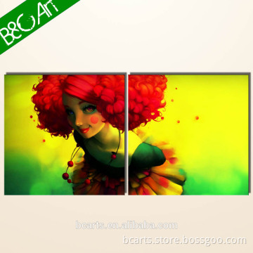 New arrival realist vivid duplicate colorful circus clown art painting